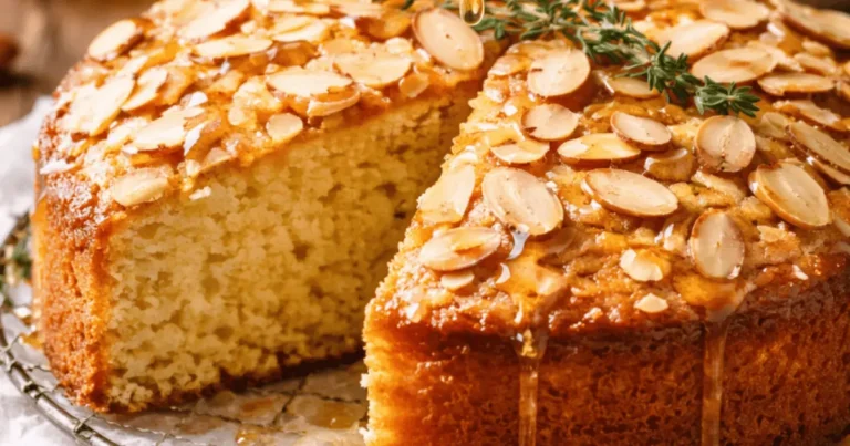 Honey Soaked Gluten Free Almond Cake