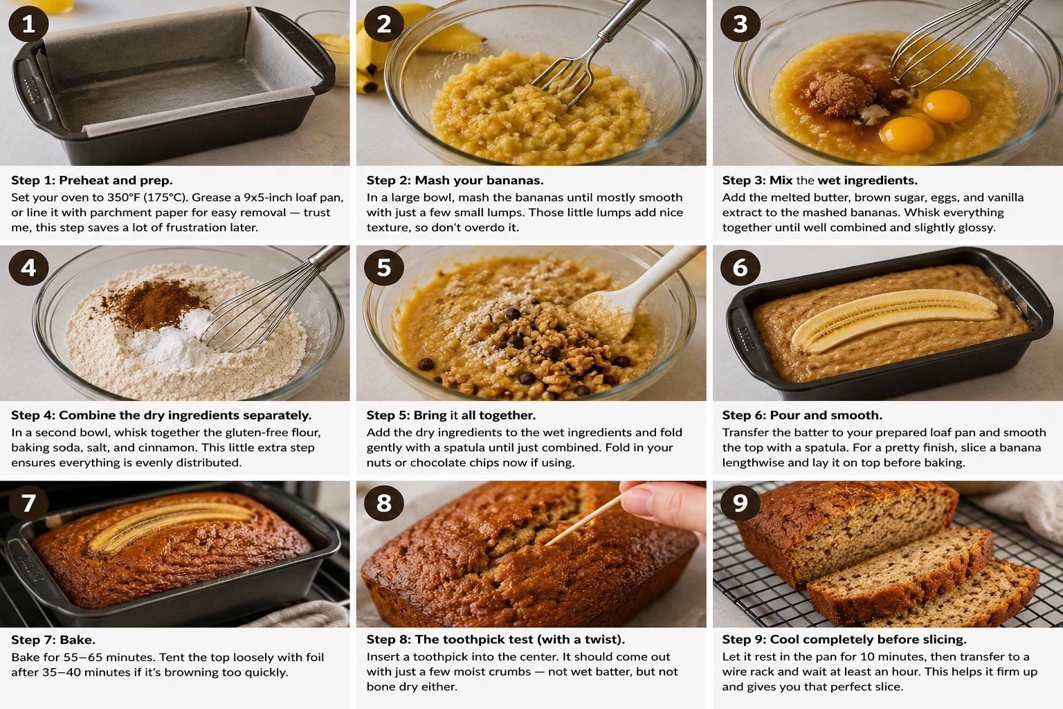 The Gluten-Free Banana Bread step by step